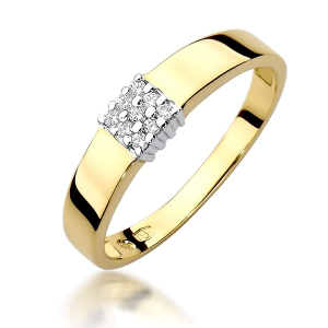 Pierścionek z Brylantami 0,05ct - złoto próby 585. W-0417